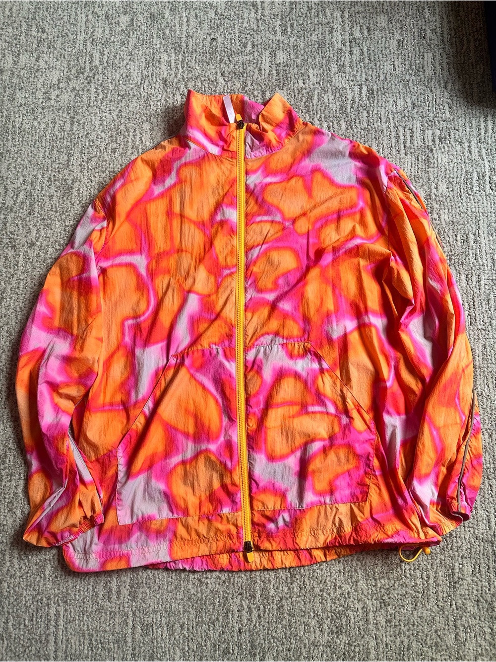 Fabletics oversized flyweight windbreaker Orange & Pink